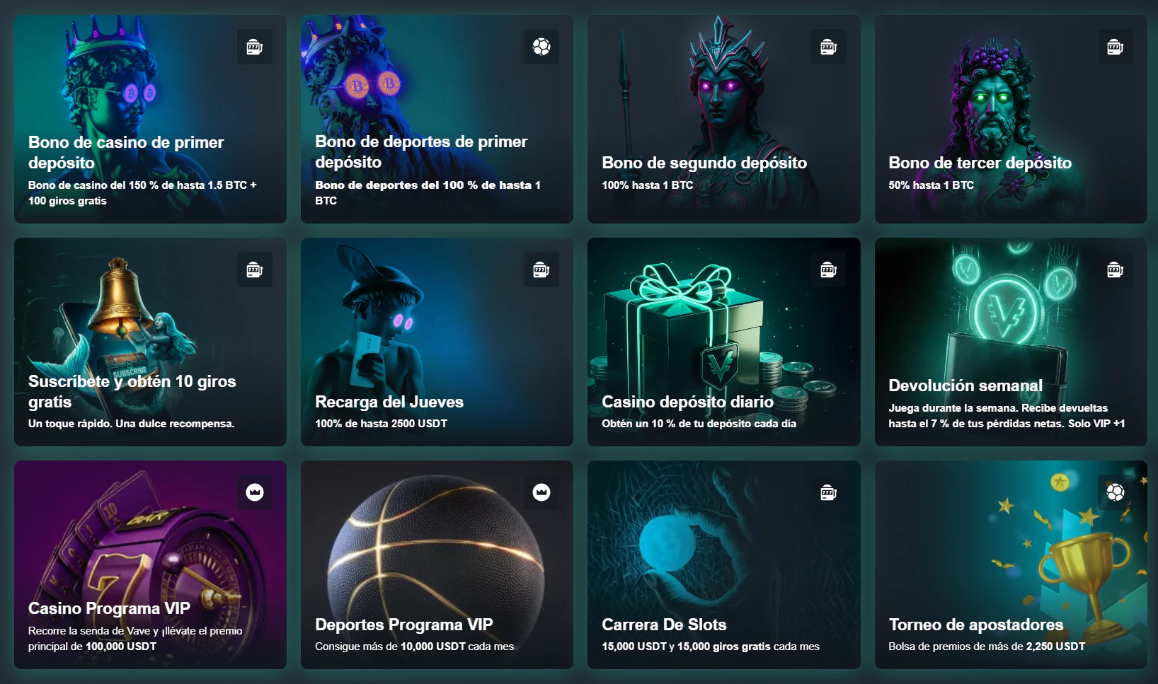Vave: promociones periódicas del casino